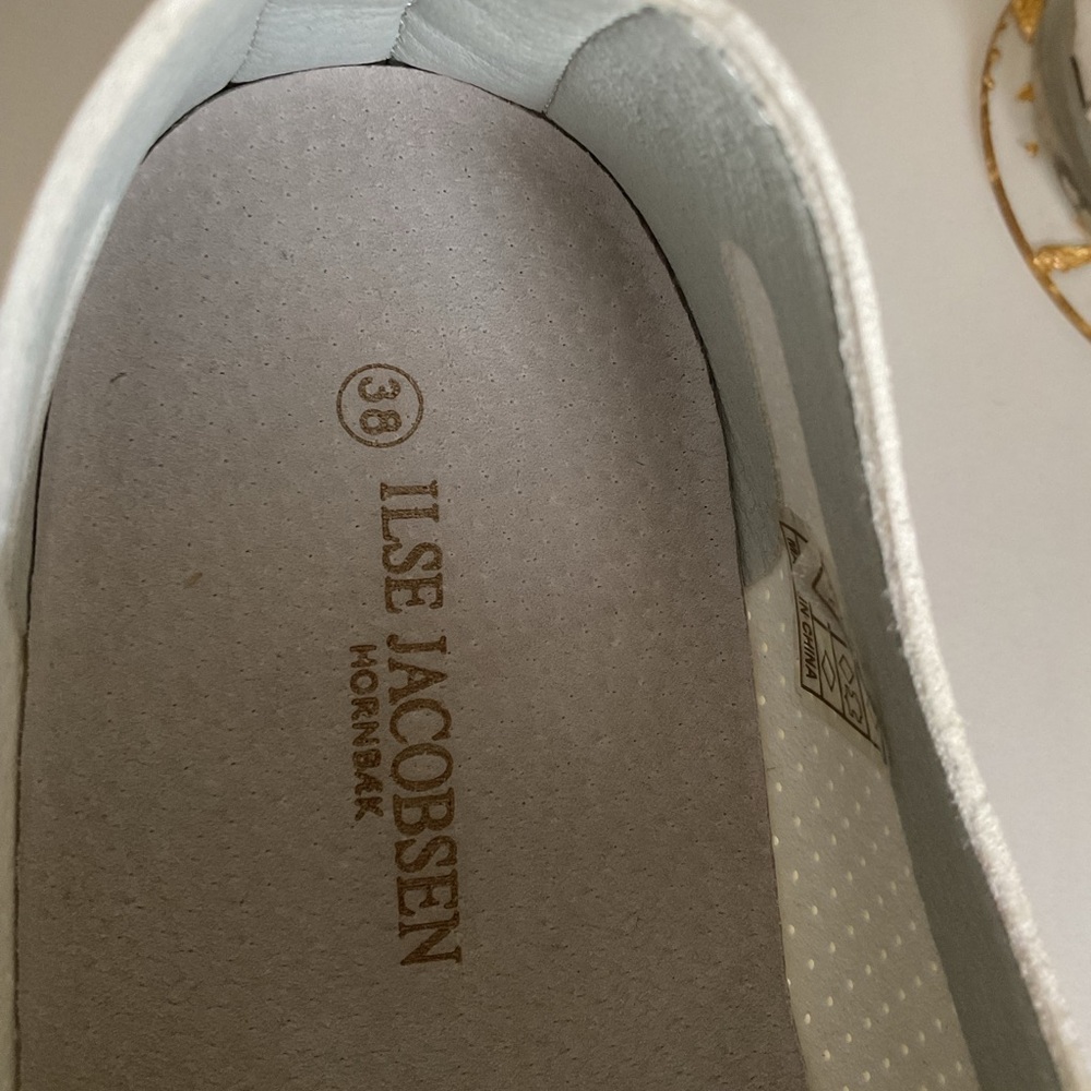 Ilse Jacobsen Tulip Slip On Shoes White Blue Comfort Casual Women Size 38 - Picture 7 of 9